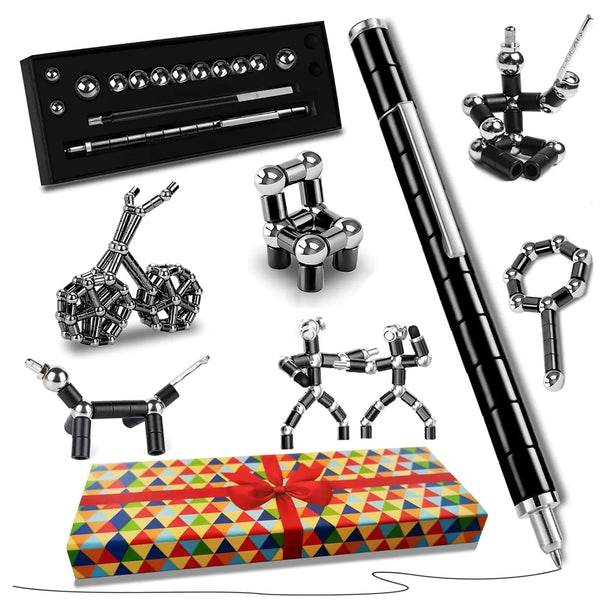 Full magnetic pen kit layout with accessories