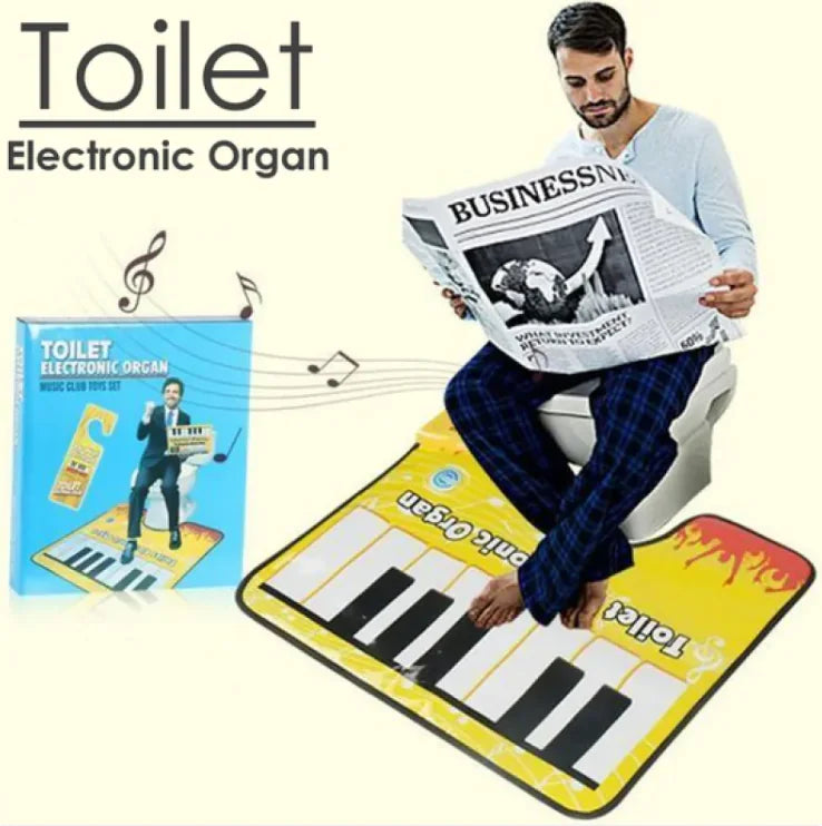 Musical toilet mat piano keyboard bathroom gag gift