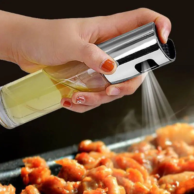 Olive oil spray mister for cooking and air fryer, fine even spray bottle.