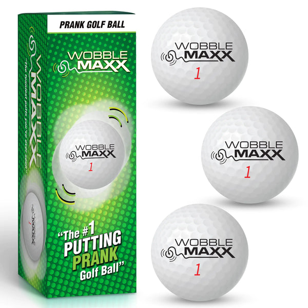 WobbleMaxx prank golf balls 3-pack set