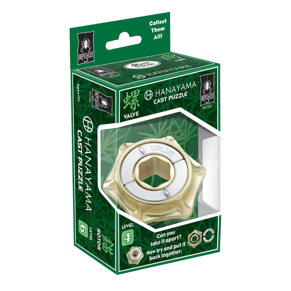 Valve cast metal puzzle brain teaser box and product